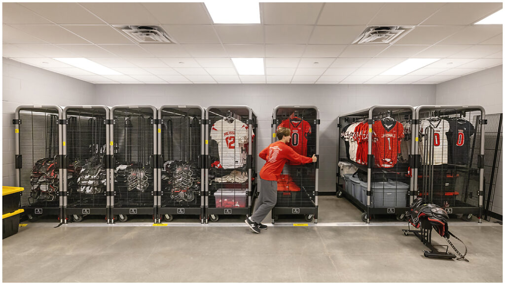 GearBoss High Density Storage at Melissa High School, Melissa, TX