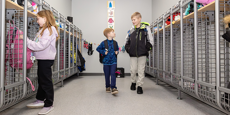 Elementary School cubby solution by GearBoss
