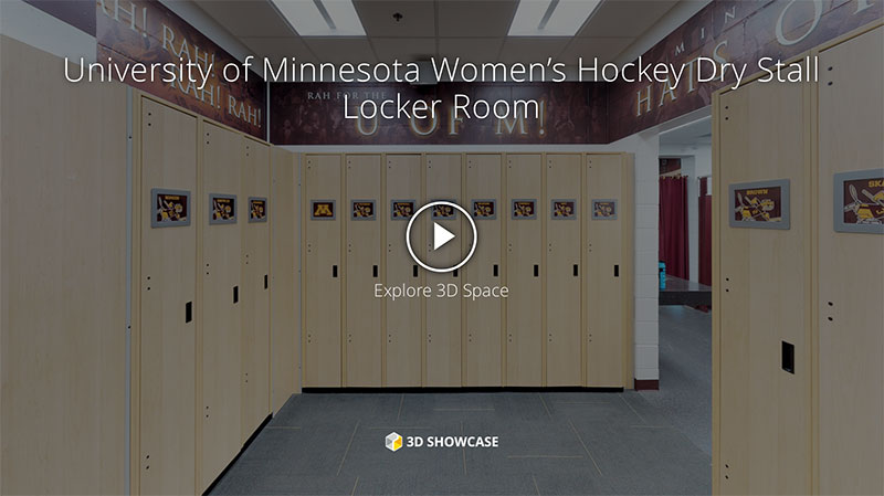 University of Minnesota Women's Hockey Dry Stall Room
